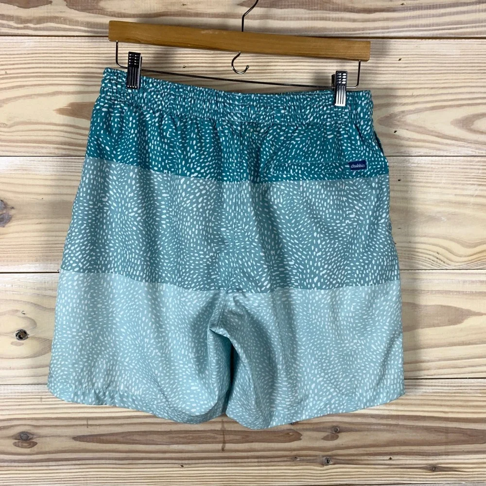 Chubbies Swim Trunks Mens XL Blue Teal Speckle Colorblock 7